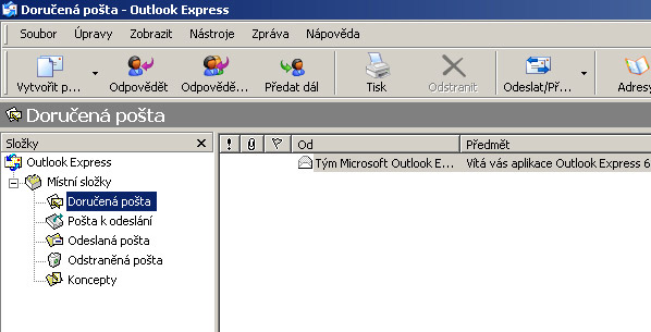 Nastaven Outlook Express